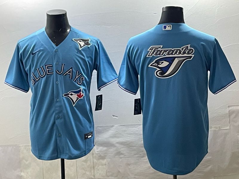 Men 2025 Toronto Blue Jays Blank Light Blue Game Nike MLB Jersey style 09->toronto blue jays->MLB Jersey